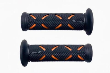 Грипсы Progrip чёрный-оранжевый 22 мм