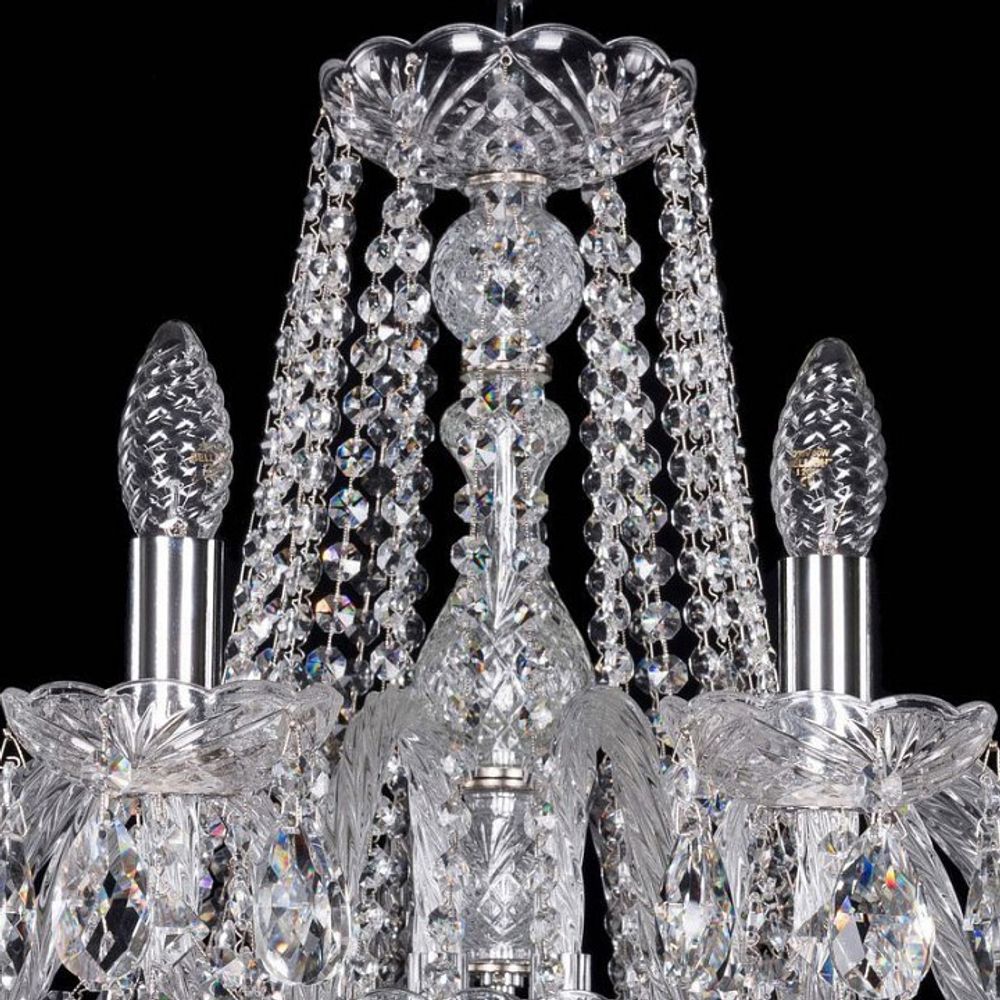 Подвесная люстра Bohemia Ivele Crystal 1402 1402/12/300/Ni