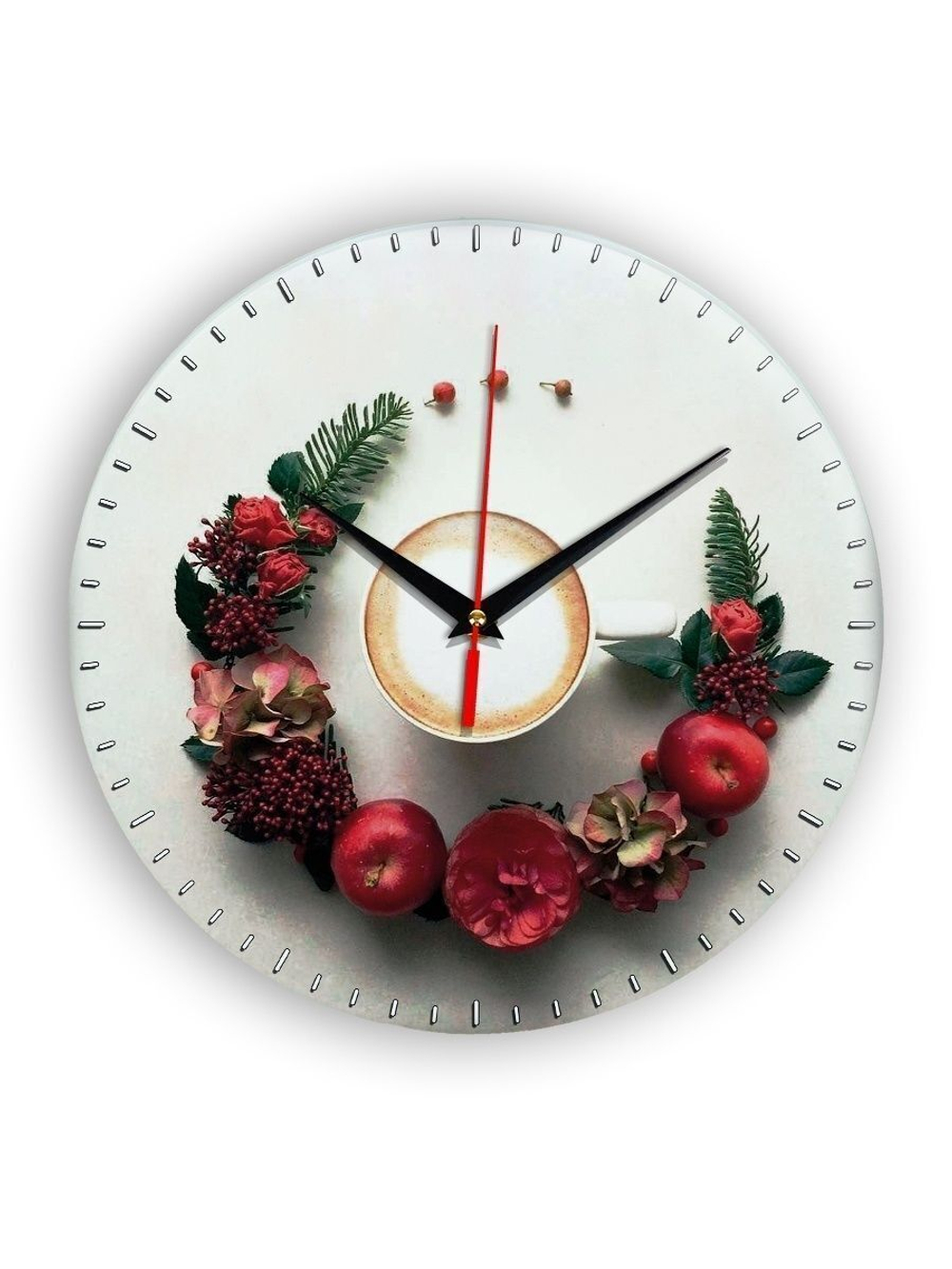 Настенные часы Чашка на тарелке coffee floral circle 4