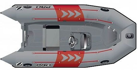 Лодка надувная ZODIAC PRO 420 NEO хайпалон-неопрен ( серая )