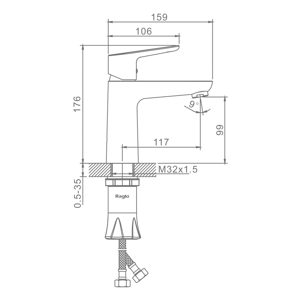 Смеситель для раковины Raglo R31.10, хром