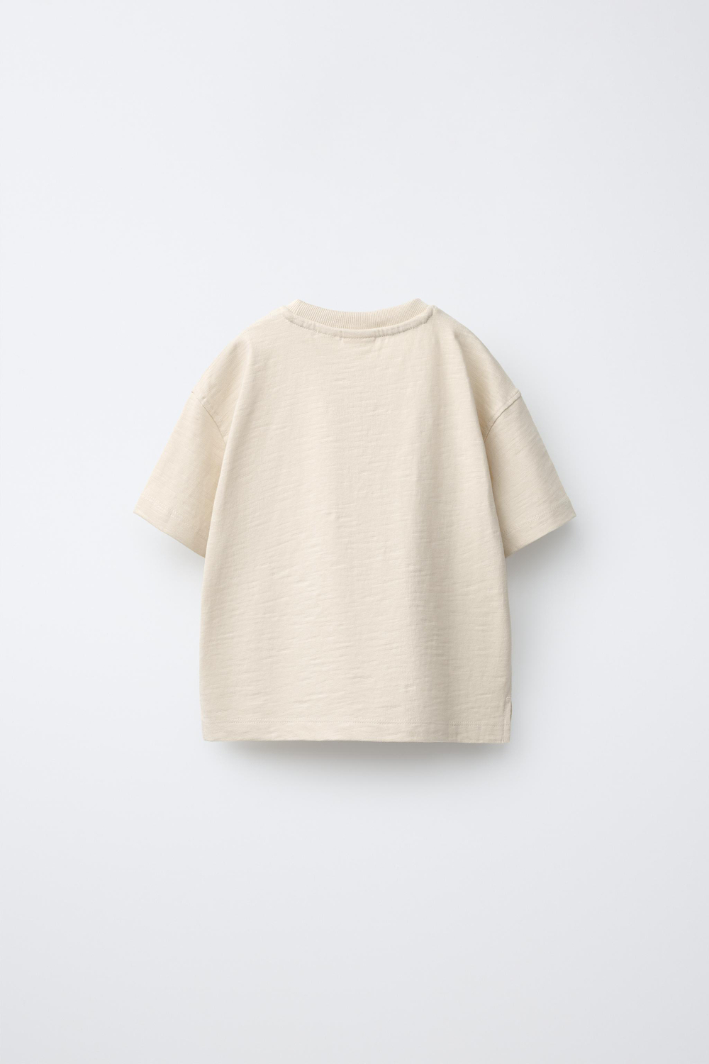 ZARA ФУТБОЛКА С ВЫШИВКОЙ ЧЕРЕПАХИ, ЦВЕТ СЛОНОВОЙ КОСТИ