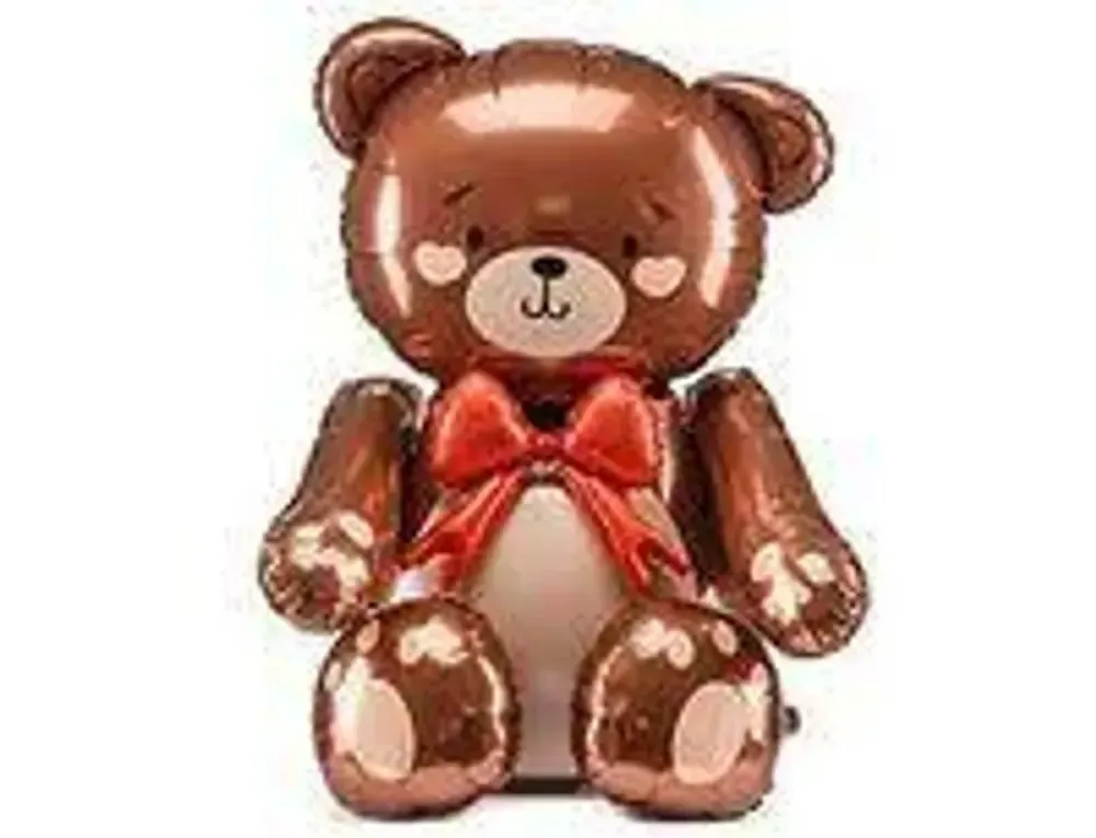 К Шар (40"/100см) Фигура, ХОД Медведь с бантиком