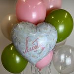 Шар (18''/46 см) Сердце, Люблю (симфония роз), Белый, 1 шт. в уп.