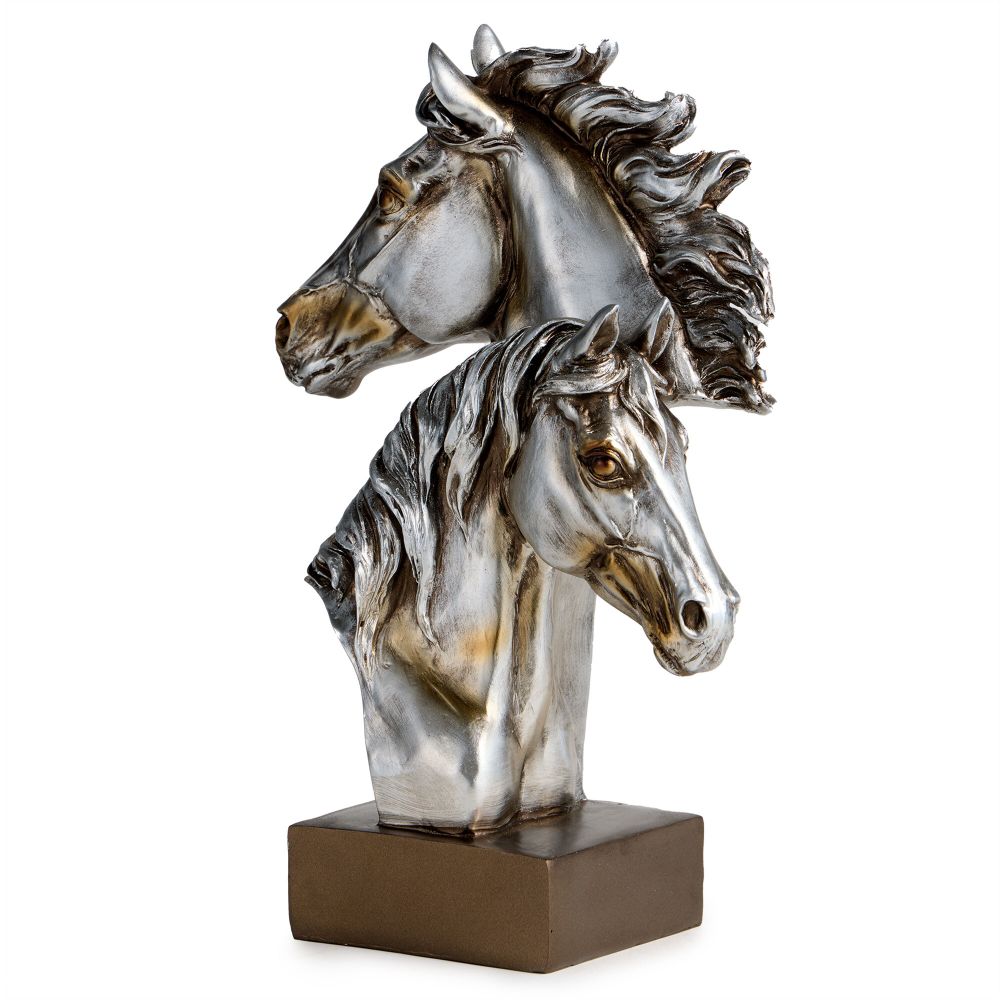 ФИГУРКА ДЕКОРАТИВНАЯ "БЮСТ ЛОШАДЕЙ" 19*9,3*28,5 СМ
