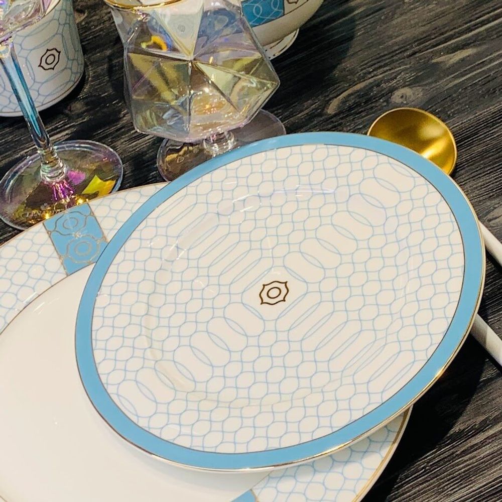 Lenardi 145-576 Набор из 6 тарелок 22см ТИФФАНИ в под.уп.(х10)Костяной фарфор