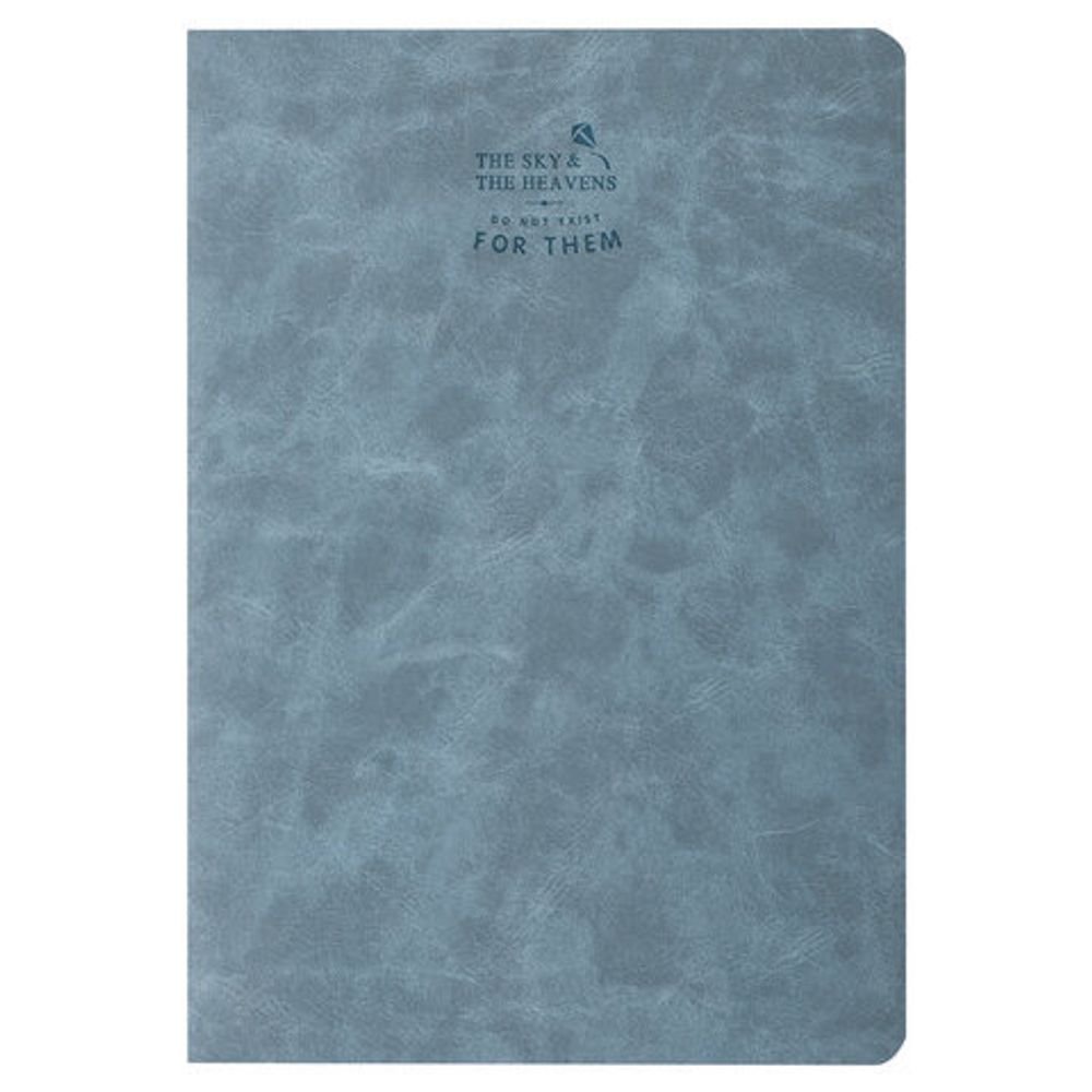 Тетрадь 48 л. в клетку обложка фактурный кожзам, сшивка, A5 (147х210мм), СЕРЫЙ, BRAUBERG SKY, 403869