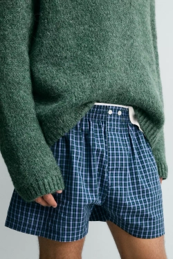 ZARA НАБОР ИЗ ДВУХ КОМБИНИРОВАННЫХ ТРУСОВ-БОКСЕРОВ ИЗ ПОПЛИНА - LIMITED EDITION, РАЗНОЦВЕТНЫЙ