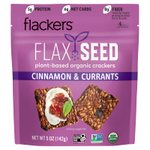 Flackers, крекеры из семян льна, корица и смородина, 142 г (5 унций)