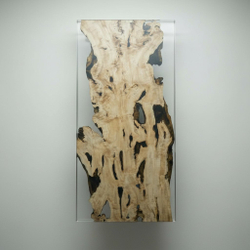 Вязаный граб премиум в сочетании с прозрачной эпоксидной смолой