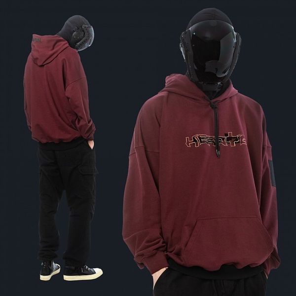 Худи «Wave Logo» Black Series ED2 Dark Ruby Бордовый - фото 2