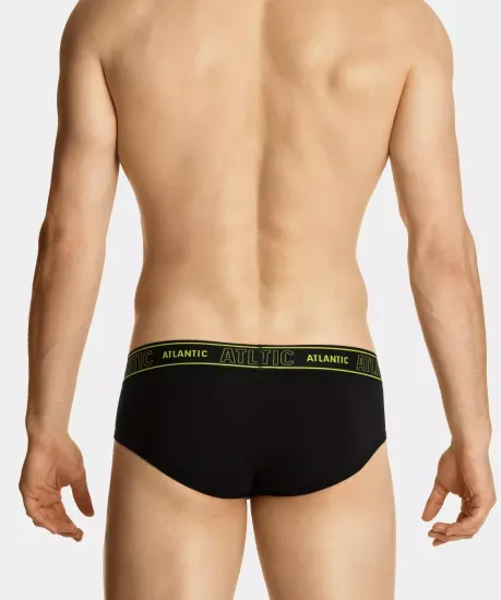 Мужские трусы слипы спорт Magic Pocket Atlantic MP-1569, черные