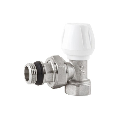 Угловой ручной регулировачный вентиль для радиатора с самоуплотняющимся сгоном 1/2" UHT