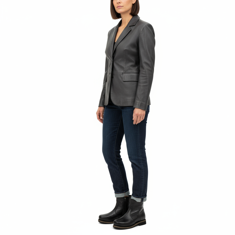 Унты-ботиночки женские из кожи теленка