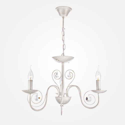 Классическая подвесная люстра 60018/3 белый с золотом