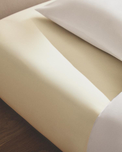 ZARA HOME (1000 НИТЕЙ) ПРОСТЫНЯ ИЗ ПЕРКАЛЯ | ВЫСОТА 40 СМ, КРЕМОВЫЙ