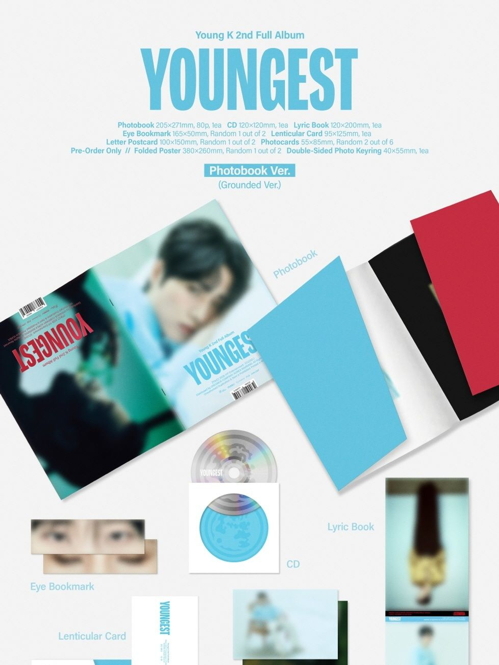 Альбом YOUNG K (DAY6) - YOUNGEST 2nd Full Album PHOTOBOOK 2 Version SET