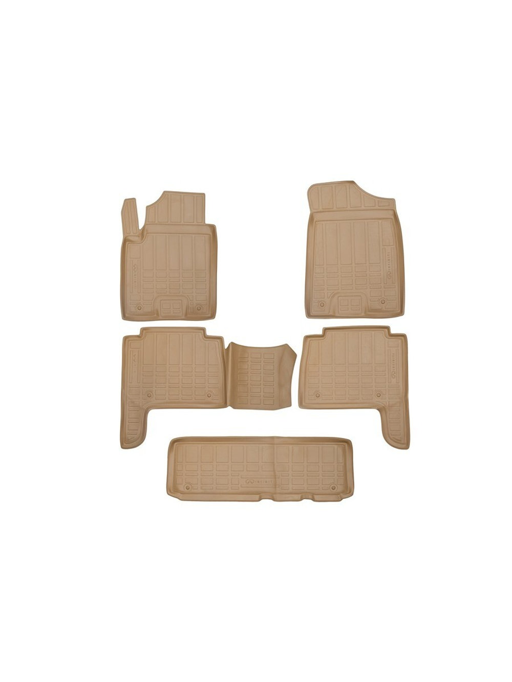 Коврики в салон для INFINITI QX56 2004-, 5 шт. (полиуретан, бежевые) NLC.76.02.212