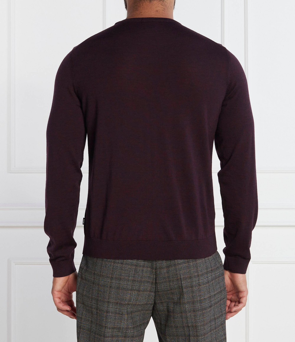 Хлопковый свитер leno-p BOSS BLACK - бордовый(50468239)