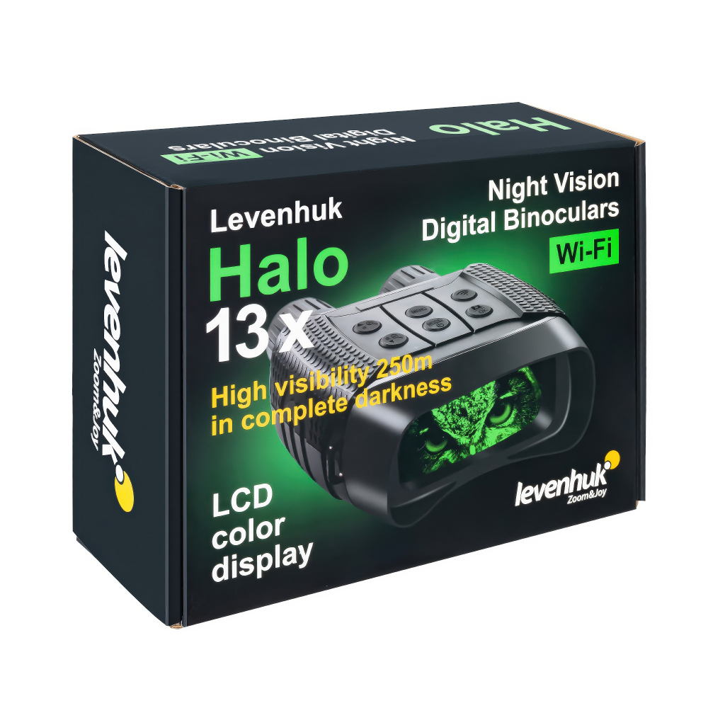 Бинокль цифровой ночного видения Levenhuk Halo 13x Wi-Fi - Упаковка