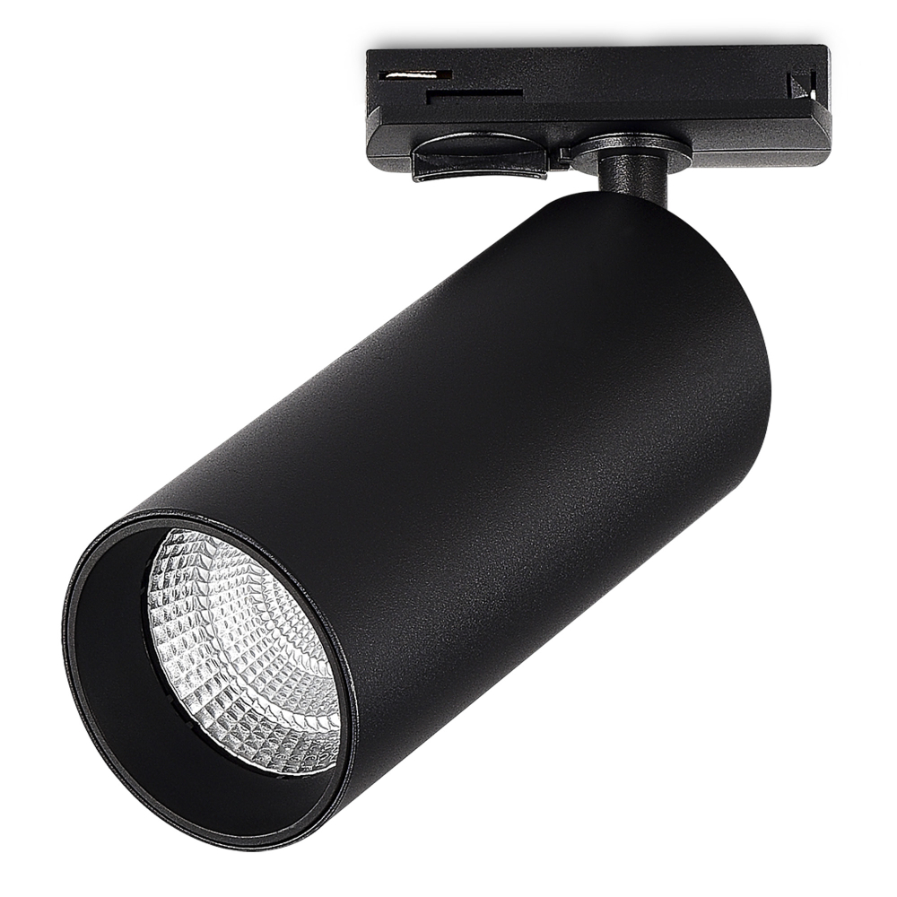 ST382.436.10.TRIAC Св-к трек. Черный LED 1*10W 3000K 900Lm Ra&gt;90 24 IP20 DxH- 220V Однофазная трековая система