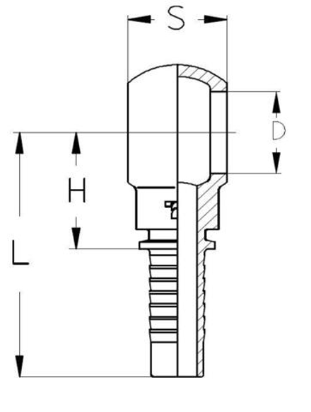 Фитинг DN 10 BANJO 1/4 TIEFFE