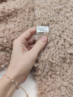 Бирки кожаные "Связано с любовью" пришивные 50 шт белый