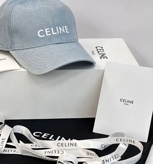Бейсболка CELINE из хлопка, голубой