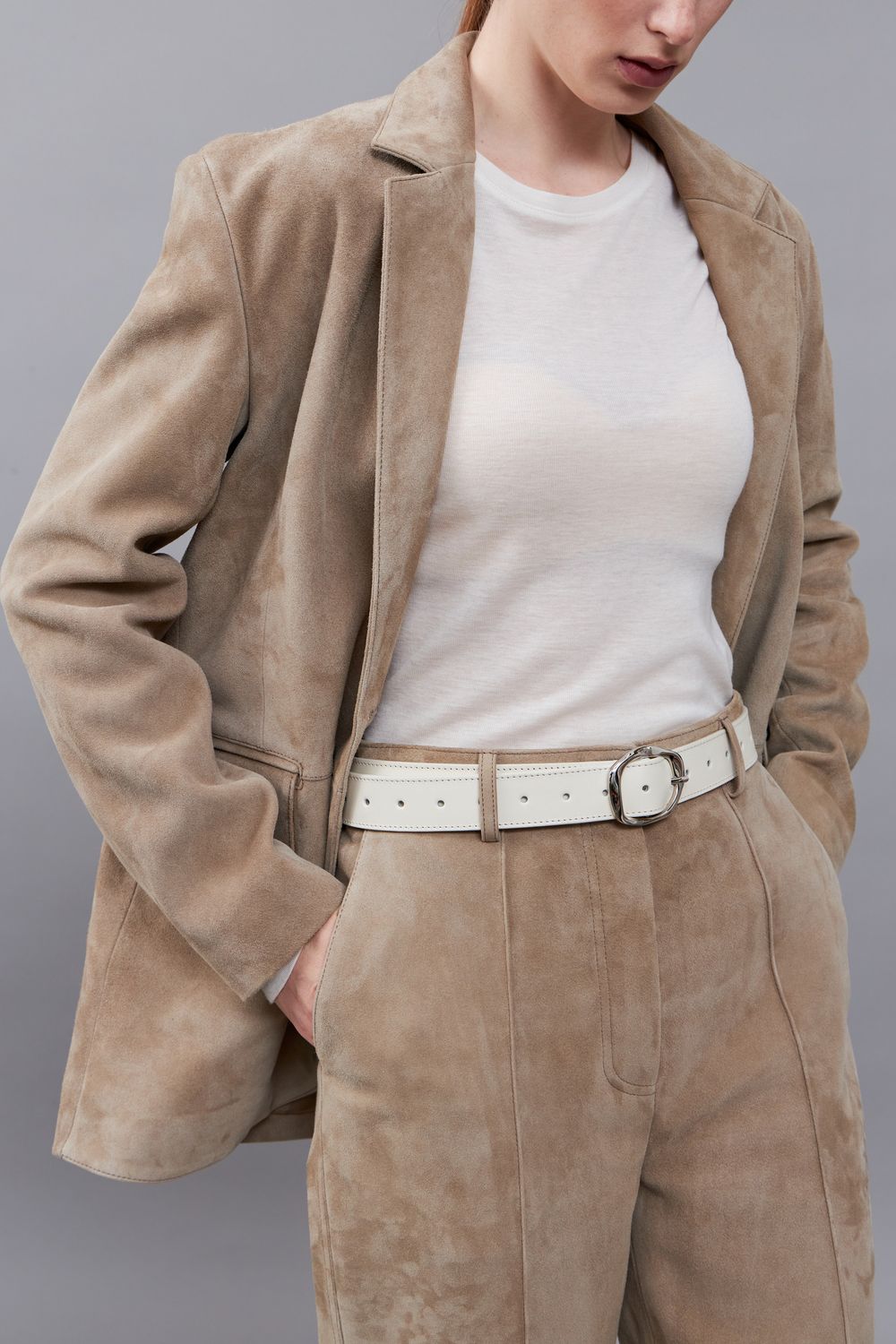 БАЗОВЫЙ РЕМЕНЬ С МЯТОЙ ПРЯЖКОЙ MILK