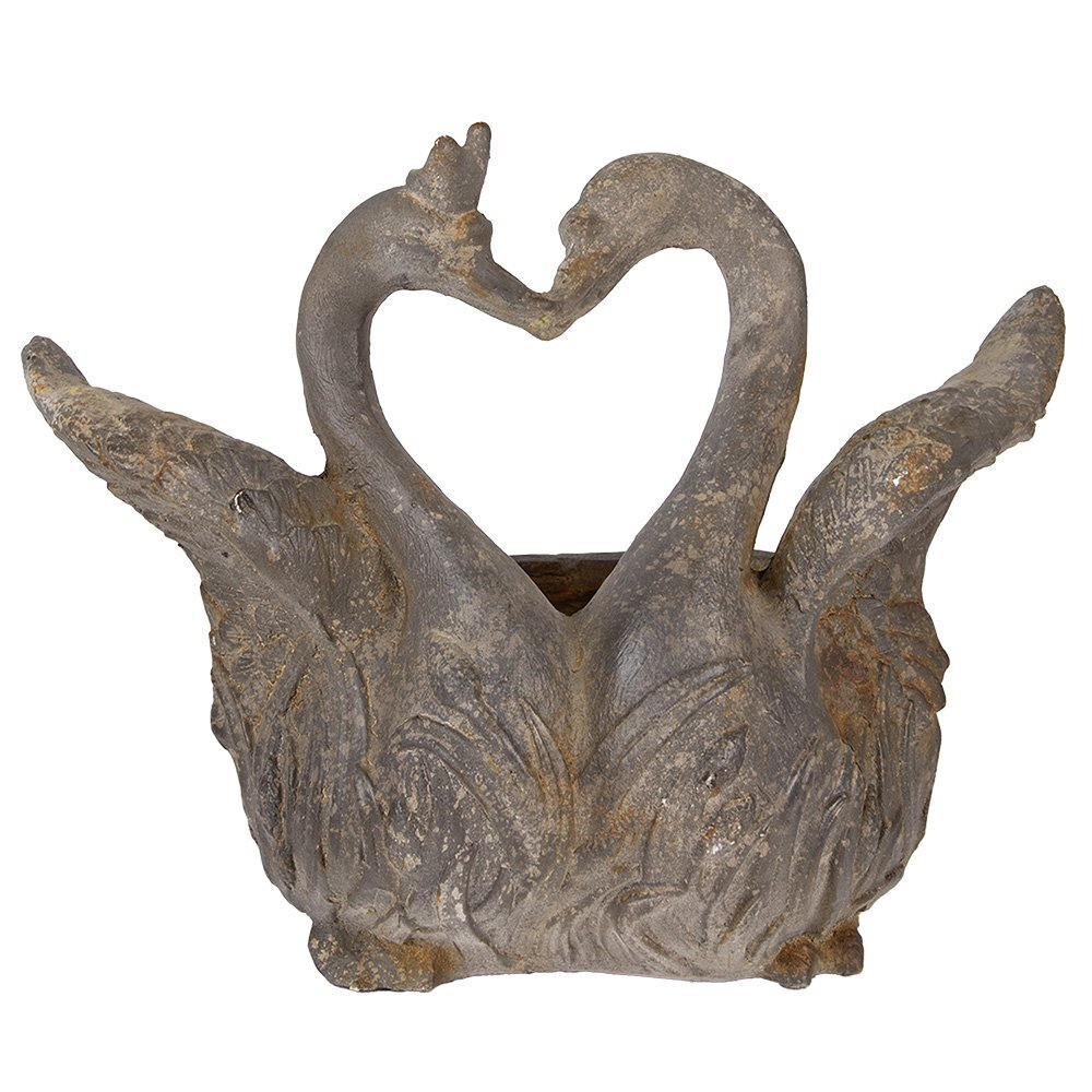 Кашпо "Лебеди" 49x27x37см Магнезия