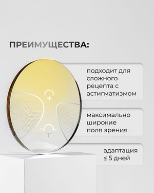 Прогрессивная линза индекс 1,5 индивидуальная Zoom Pro