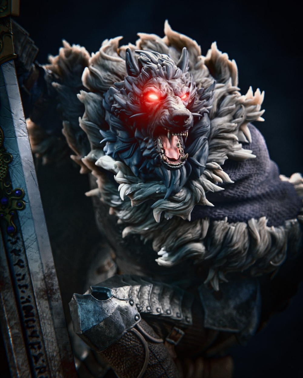 Фигурка Блайд Полуволк Элден ринг Blaidd the Half-Wolf Elden Ring