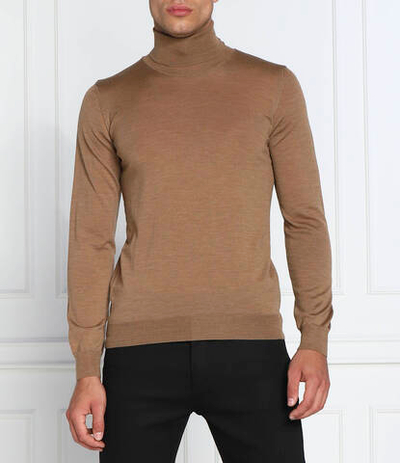Хлопковый гольф cole rollneck Oscar Jacobson - светло-коричневый(65028023)