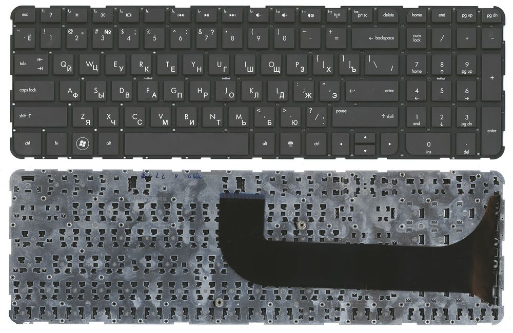 Клавиатура (698401-251) для ноутбука HP M6-1000, M6-1100, M6-1200 SERIES (ЧЕРНАЯ, БЕЗ РАМКИ)