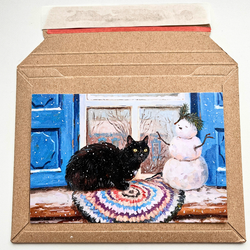 Картонный конверт с клеевым клапаном 14х18 см