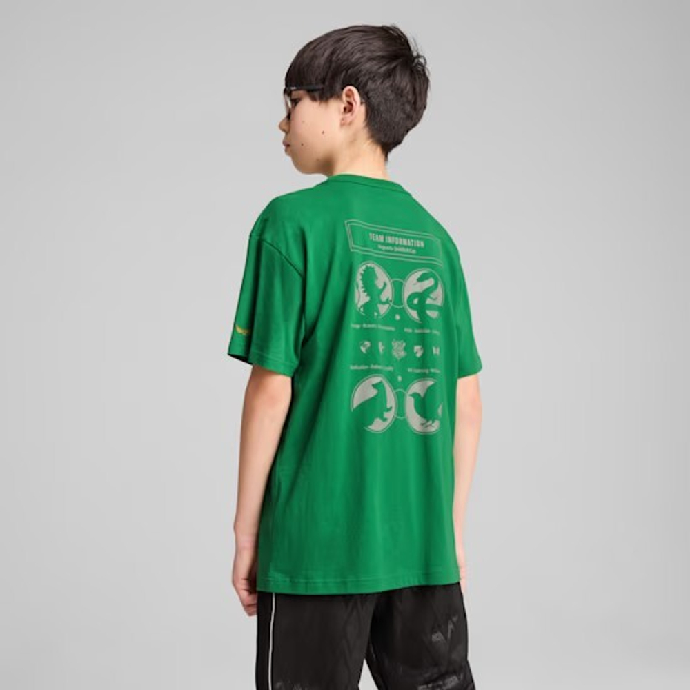 PUMA X HARRY POTTER ФУТБОЛКА СВОБОДНОГО КРОЯ, ЗЕЛЕНЫЙ