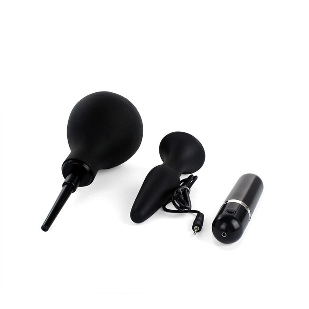 Анальный набор Advanced Anal Explorer Kit (10 режимов) (Цвет: черный)