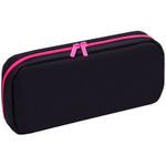 Пенал мягкий 1 отделение, 1 карман, 215*95*44 Berlingo "Black and pink", полиэстер, внутр. органайзер