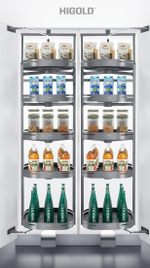 Высокая корзина с турбийоном, 555x545x(2020-2320) мм, 6 уровней