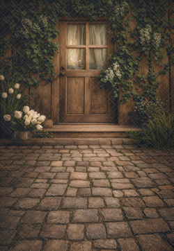 Дверь - зелень - фон неопреновый