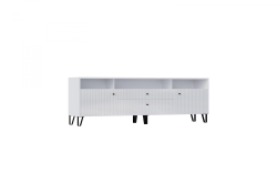 Тумба ТВ Оливия, Белый, Белый Глянец