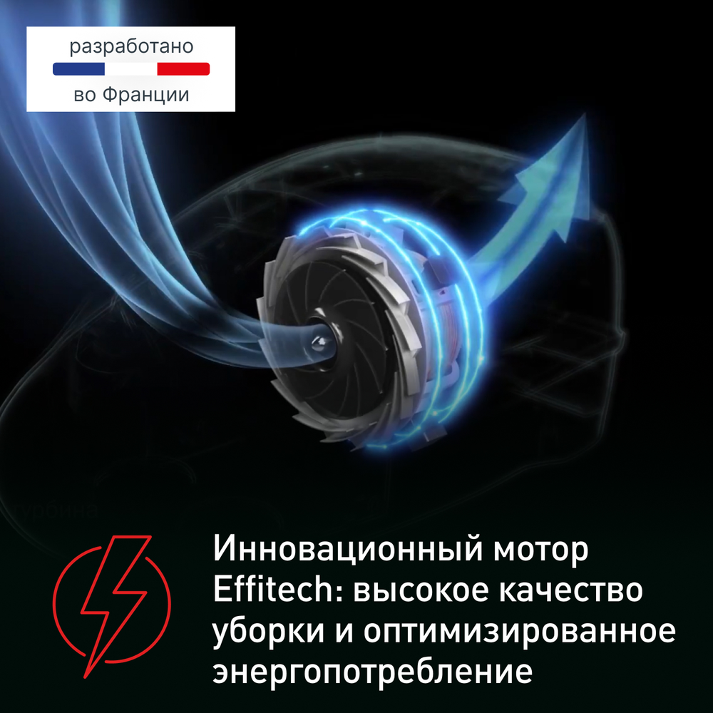 Пылесос с контейнером для пыли Tefal Compact Power TW3786RA