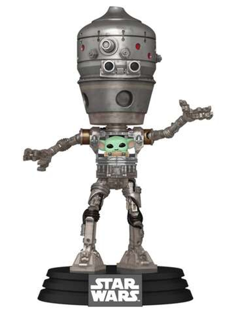 Фигурка Funko POP! Deluxe Bobble Star Wars Mandalorian S10 IG-12 with Grogu (720) 80001
