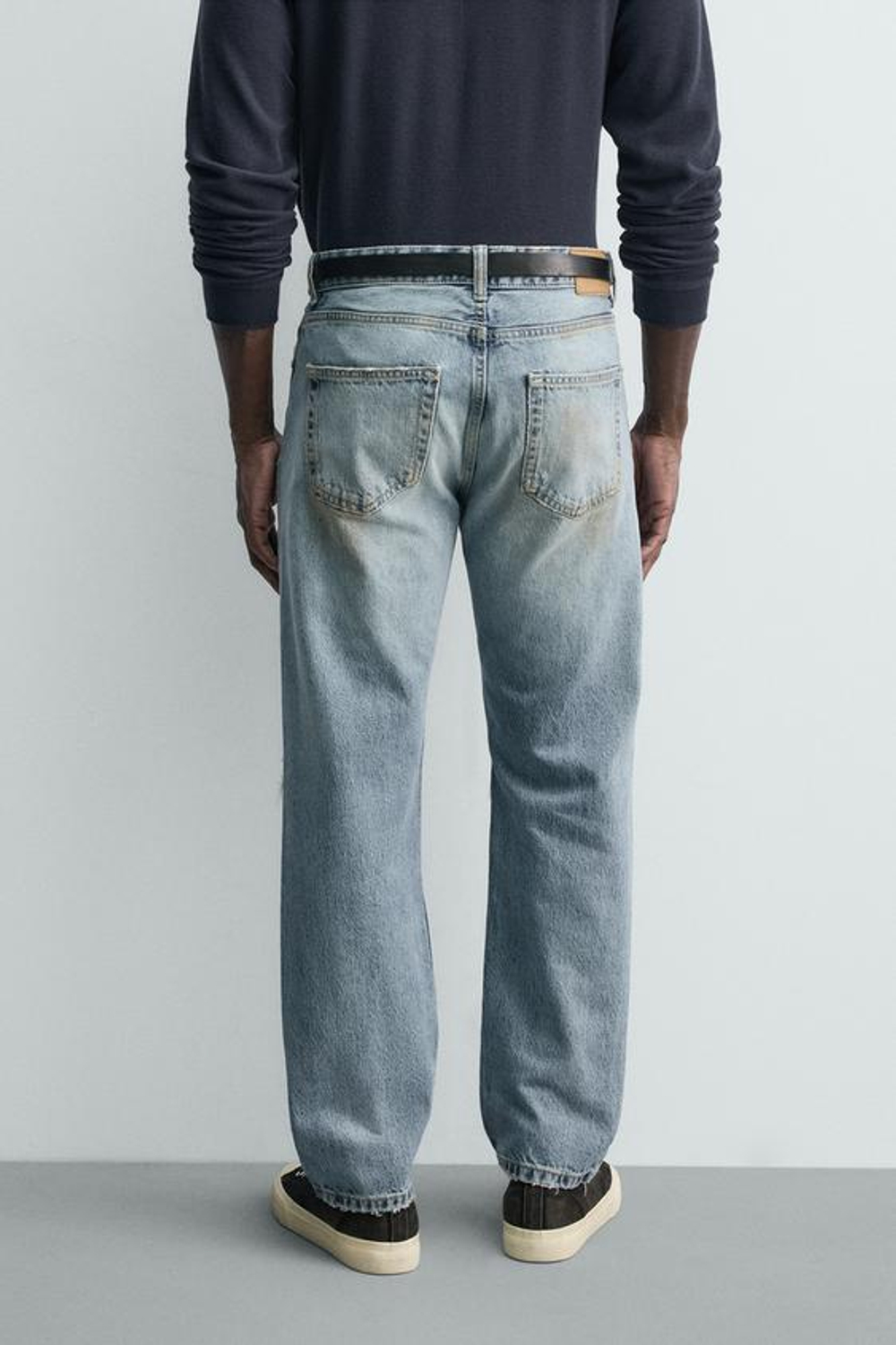 ZARA ДЖИНСЫ RELAXED BARREL FIT, СИНИЙ