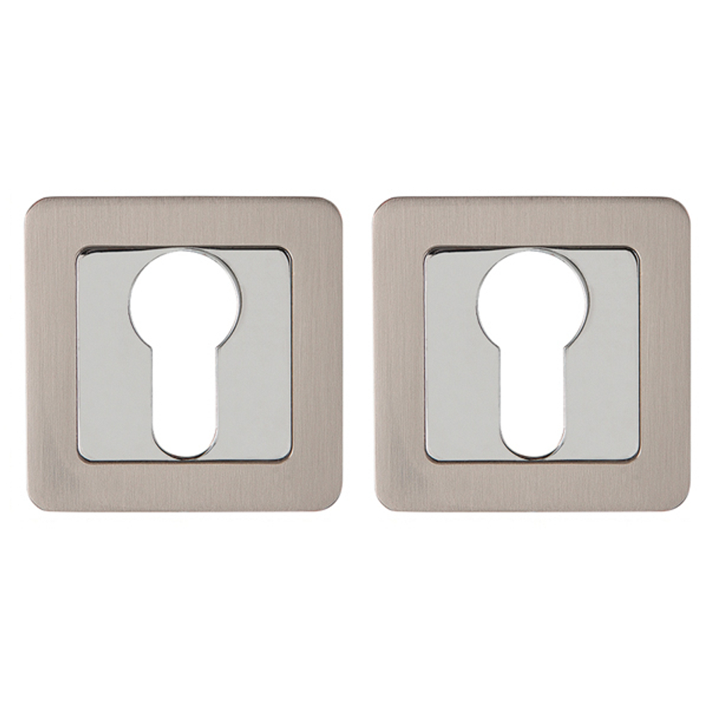 Накладка под цилиндр ET.K.QR52 (ET QR) SN/CP-3 матовый никель/хром