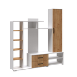 Стенка для гостиной Сидней-1 со шкафом белый/дуб крафт золотой Микон