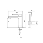 Смеситель для раковины 35к G1017-1 GAPPO литой, с гигиенической лейкой, БЕЛЫЙ-хром