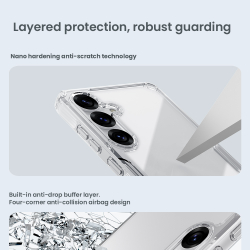 Прозрачный усиленный чехол от Nillkin для Samsung Galaxy S25+ Плюс, серия Nature TPU Pro Case