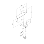 Смеситель для раковины 35к IDDIS ZDXSB00i01 "Zodiac X" литой, п/гайку ХРОМ