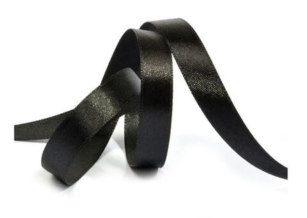 Лента атласная ,8 мм ,цвет черный